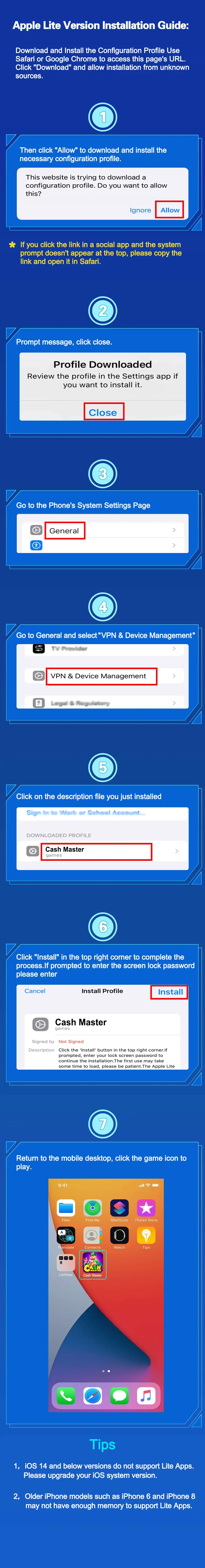 iOS installation guide